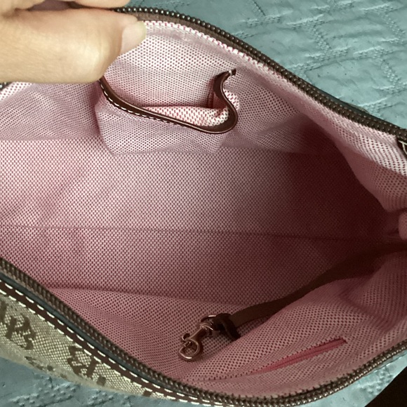 Dooney & Bourke Tan Monogram Shoulder Bag - Picture 5 of 10